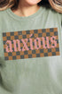 Checkered Anxious Comfort Colors Adult Ring-Spun Cotton Tee