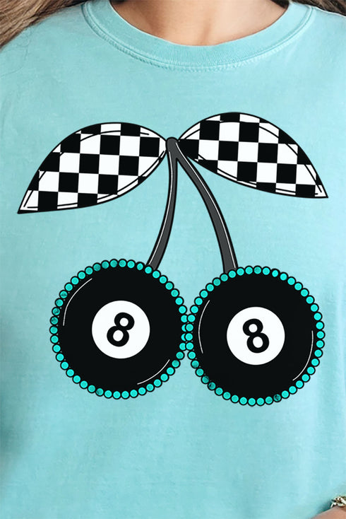 Checkered Cherries Comfort Colors Adult Ring-Spun Cotton Tee