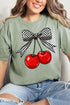 Checkered Cherry Dream Comfort Colors Adult Ring-Spun Cotton Tee