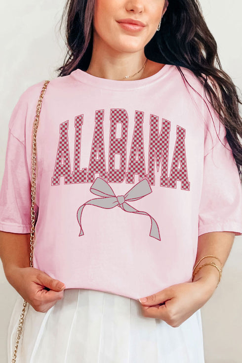 Checkered Coquette Alabama Comfort Colors Adult Ring-Spun Cotton Tee