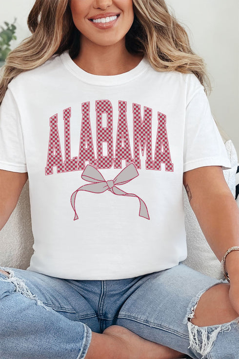 Checkered Coquette Alabama Comfort Colors Adult Ring-Spun Cotton Tee