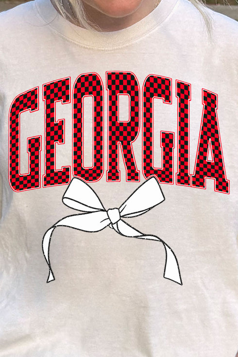 Checkered Coquette Georgia Comfort Colors Adult Ring-Spun Cotton Tee