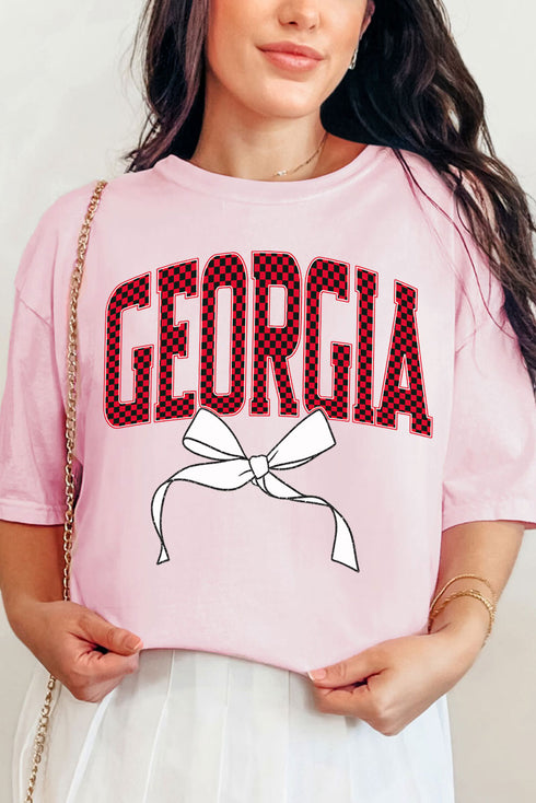 Checkered Coquette Georgia Comfort Colors Adult Ring-Spun Cotton Tee
