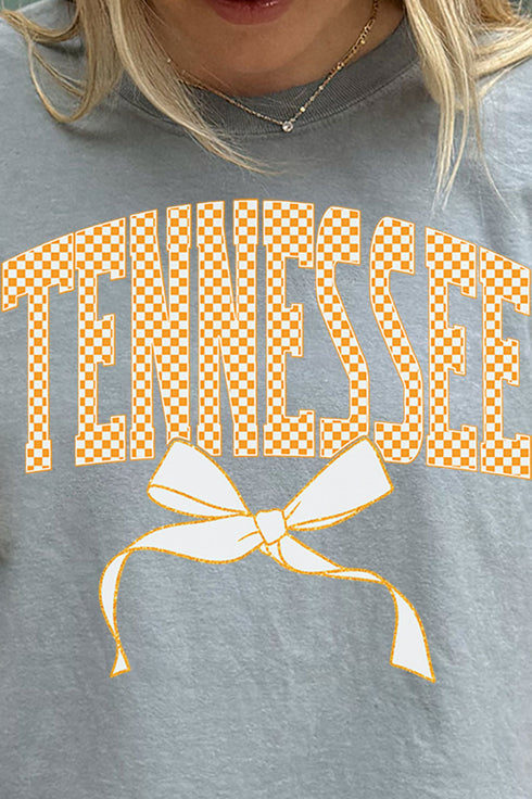 Checkered Coquette Tennessee Comfort Colors Adult Ring-Spun Cotton Tee