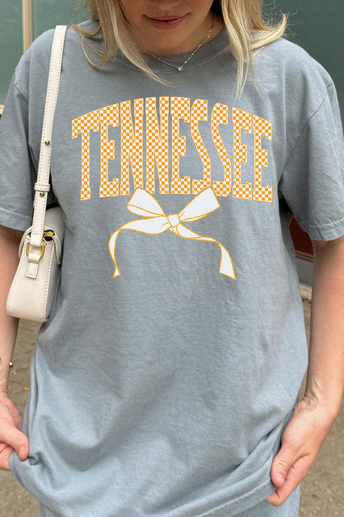 Checkered Coquette Tennessee Comfort Colors Adult Ring-Spun Cotton Tee