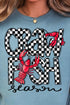 Checkered Crawfish Season Comfort Colors Adult Ring-Spun Cotton Tee