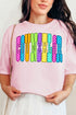 Checkered Glow Counselor Comfort Colors Adult Ring-Spun Cotton Tee