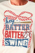 Checkered Hey Batter Batter Comfort Colors Adult Ring-Spun Cotton Tee