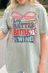 Checkered Hey Batter Batter Comfort Colors Adult Ring-Spun Cotton Tee