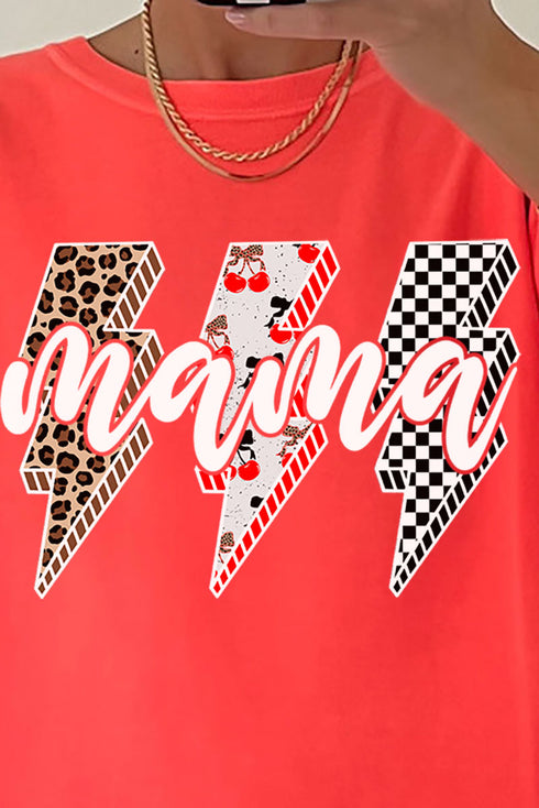 Cherry Lightning Mama Comfort Colors Adult Ring-Spun Cotton Tee