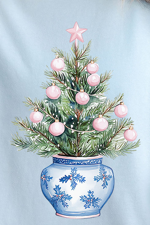 Chinoiserie Pink Ornament Tree Comfort Colors Adult Ring-Spun Cotton Tee