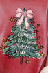 Christmas Tree Let Us Adore Him Comfort Colors Adult Ring-Spun Cotton Tee