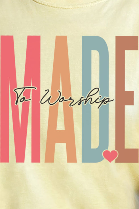 Colorblock Made To Worship Comfort Colors Adult Ring-Spun Cotton Tee