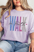 Colorblock Walk In Faith Comfort Colors Adult Ring-Spun Cotton Tee