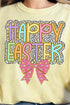 Colorful Happy Easter Bow Comfort Colors Adult Ring-Spun Cotton Tee