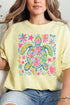 Colorful Sea Turtle Comfort Colors Adult Ring-Spun Cotton Tee