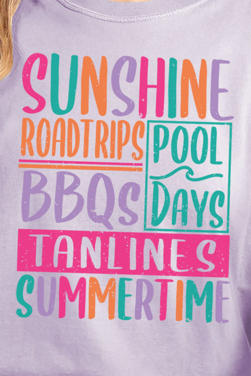 Colorful Summertime Comfort Colors Adult Ring-Spun Cotton Tee