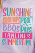 Colorful Summertime Comfort Colors Adult Ring-Spun Cotton Tee