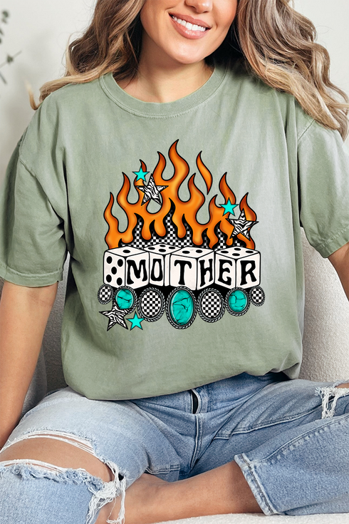 Concho Flames Mother Comfort Colors Adult Ring-Spun Cotton Tee
