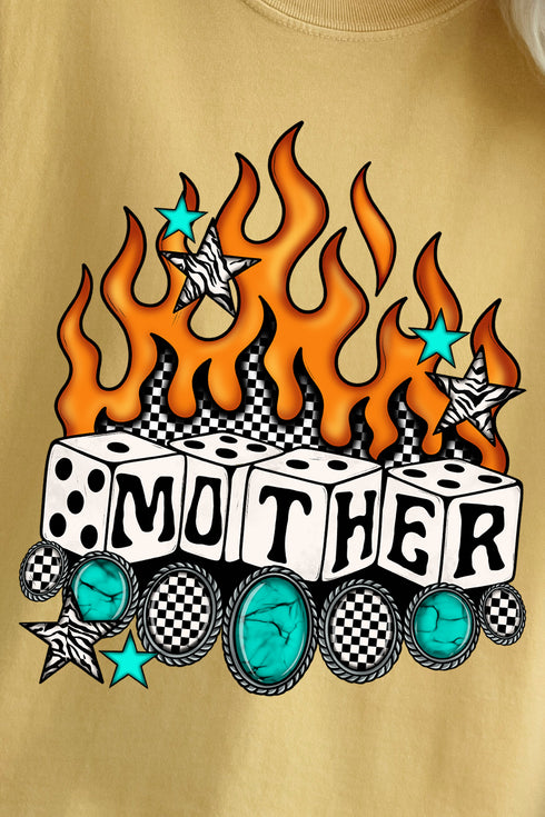 Concho Flames Mother Comfort Colors Adult Ring-Spun Cotton Tee