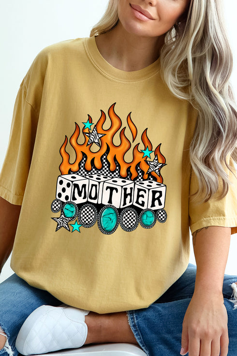 Concho Flames Mother Comfort Colors Adult Ring-Spun Cotton Tee