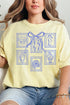 Coquette Coastal Stamps Comfort Colors Adult Ring-Spun Cotton Tee