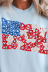 Coquette Collage American Flag Comfort Colors Adult Ring-Spun Cotton Tee