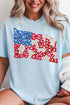 Coquette Collage American Flag Comfort Colors Adult Ring-Spun Cotton Tee