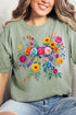 Coquette Wildflowers Comfort Colors Adult Ring-Spun Cotton Tee
