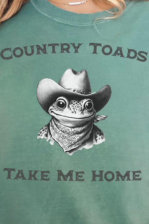 Country Toads Take Me Home Comfort Colors Adult Ring-Spun Cotton Tee