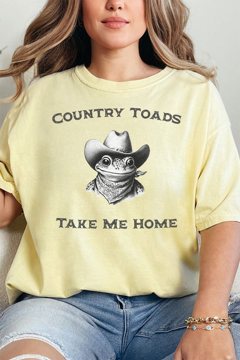 Country Toads Take Me Home Comfort Colors Adult Ring-Spun Cotton Tee
