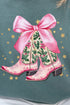 Cowgirl Christmas Boots Comfort Colors Adult Ring-Spun Cotton Tee