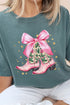 Cowgirl Christmas Boots Comfort Colors Adult Ring-Spun Cotton Tee