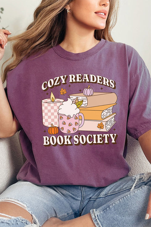 Cozy Readers Book Society Comfort Colors Adult Ring-Spun Cotton Tee
