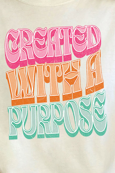 Created With A Purpose Comfort Colors Adult Ring-Spun Cotton Tee