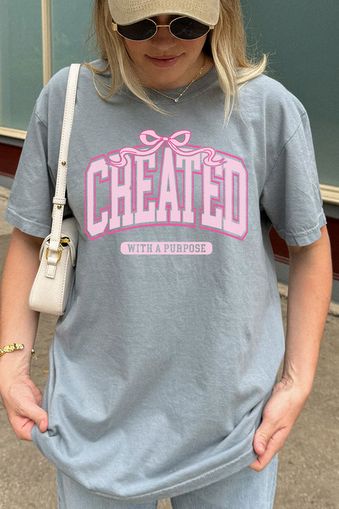 Pink Created With A Purpose Comfort Colors Adult Ring-Spun Cotton Tee