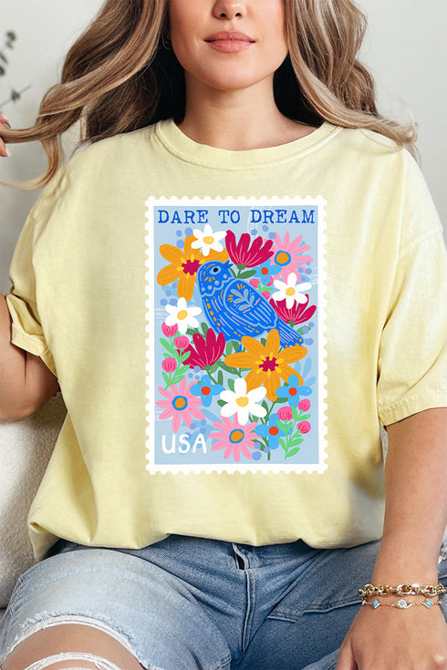 Dare To Dream Stamp Comfort Colors Adult Ring-Spun Cotton Tee
