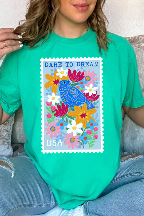 Dare To Dream Stamp Comfort Colors Adult Ring-Spun Cotton Tee