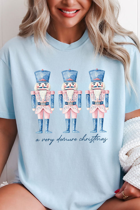 Demure Christmas Nutcracker Comfort Colors Adult Ring-Spun Cotton Tee