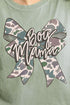 Distressed Boy Mama Coquette Comfort Colors Adult Ring-Spun Cotton Tee