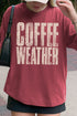 Distressed Coffee Weather Comfort Colors Adult Ring-Spun Cotton Tee