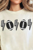 Distressed Football Strikes Comfort Colors Adult Ring-Spun Cotton Tee