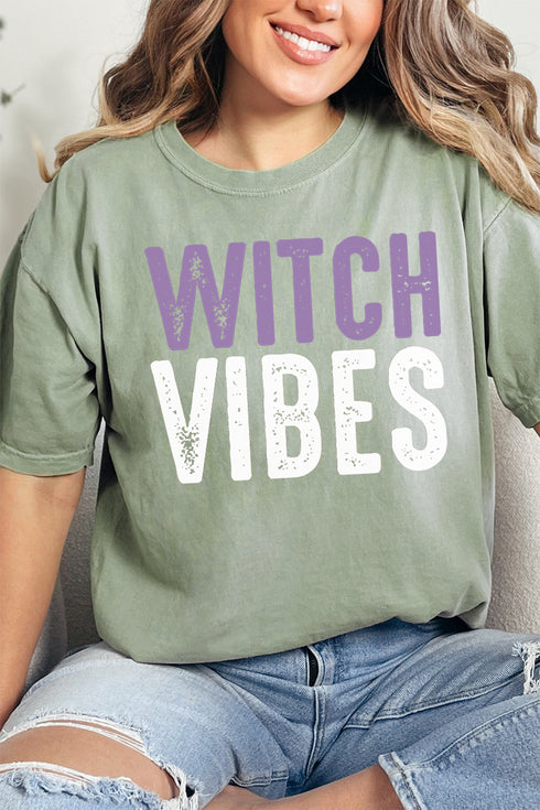 Distressed Witch Vibes Comfort Colors Adult Ring-Spun Cotton Tee