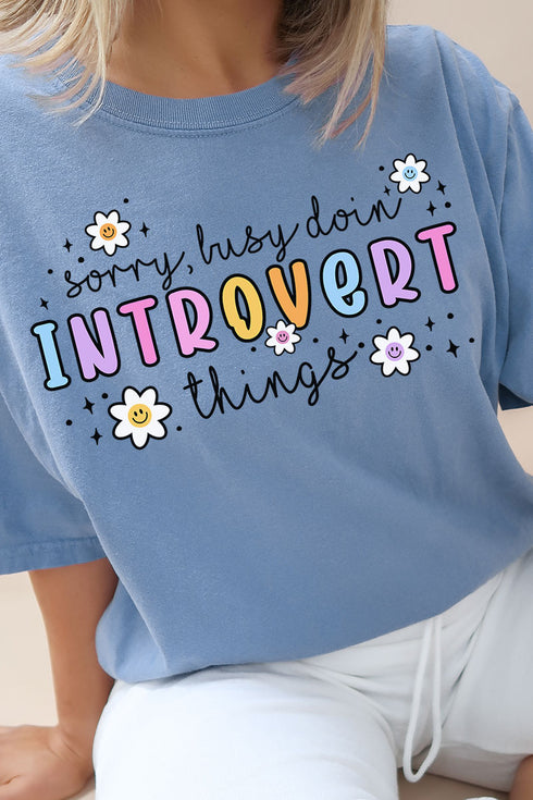 Doin' Introvert Things Comfort Colors Adult Ring-Spun Cotton Tee