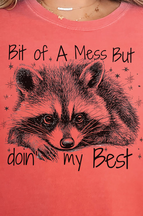 Doin' My Best Raccoon Comfort Colors Adult Ring-Spun Cotton Tee