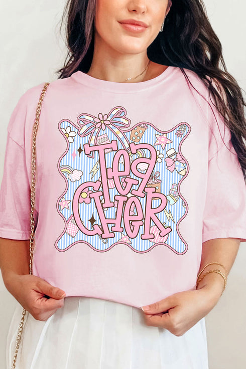 Doodle Frame Teacher Comfort Colors Adult Ring-Spun Cotton Tee