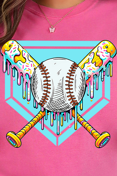 Drippy Baseball Home Plate Comfort Colors Adult Ring-Spun Cotton Tee