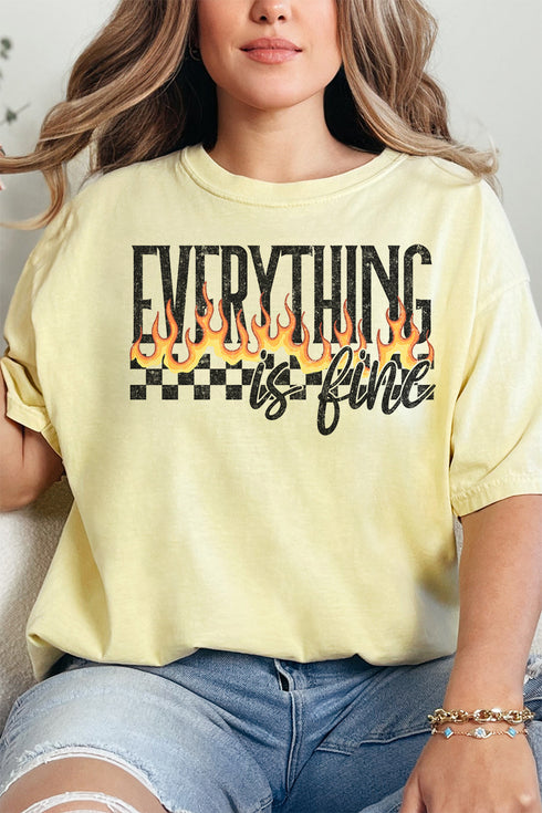 Everthing Is Fine Comfort Colors Adult Ring-Spun Cotton Tee