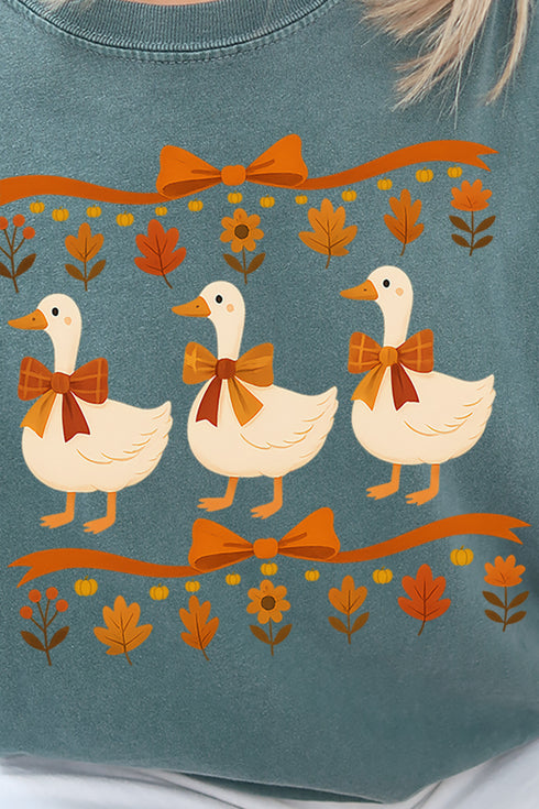 Fall Geese Girls Comfort Colors Adult Ring-Spun Cotton Tee