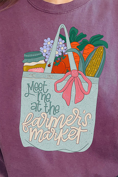 Farmer's Market Girly Comfort Colors Adult Ring-Spun Cotton Tee